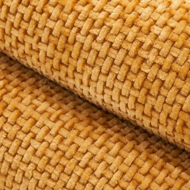 Velvet Loveseat Sofa with Golden Metal Legs for Living Room