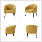 Hal Modern Boucle Armchair with Metal Legs Set of 2 by HULALA HOME