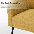 Hal Modern Boucle Armchair with Metal Legs Set of 2 by HULALA HOME