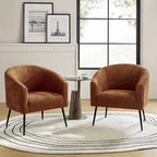 Hal Modern Boucle Armchair with Metal Legs Set of 2 by HULALA HOME