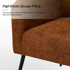 Hal Modern Boucle Armchair with Metal Legs Set of 2 by HULALA HOME