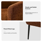 Hal Modern Boucle Armchair with Metal Legs Set of 2 by HULALA HOME