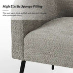 Hal Modern Boucle Armchair with Metal Legs Set of 2 by HULALA HOME