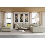 Cloud Modular Sectional Sofa, 6 Seater Corner Sofa with Pillows and Ottoman