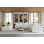 Cloud Modular Sectional Sofa, 6 Seater Corner Sofa with Pillows and Ottoman