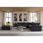 Cloud Modular Sectional Sofa, 6 Seater Corner Sofa with Pillows and Ottoman