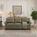 Classic Living Room Nails Sofa Faux Leather for Living Room, Office, Apartment