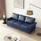 Classic Living Room Nails Sofa Faux Leather for Living Room, Office, Apartment