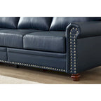 Classic Living Room Nails Sofa Faux Leather for Living Room, Office, Apartment