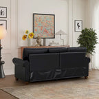 Classic Living Room Nails Sofa Faux Leather for Living Room, Office, Apartment