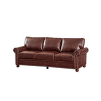 Classic Living Room Nails Sofa Faux Leather for Living Room, Office, Apartment