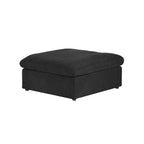 Large U-Shape Linen Reversible Modular Seating Component Sectional with 2 Ottoman