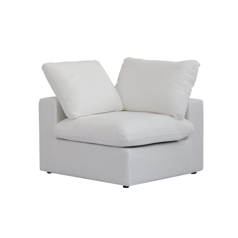 Large U-Shape Linen Reversible Modular Seating Component Sectional with 2 Ottoman