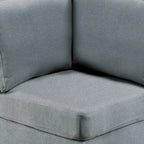 Remy 32 Inch Modular Corner Sofa Chair, Soft Gray Chenille, Solid Wood