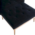 Chaise lounge chair/accent chair,Curved edges, padded with thick foam and upholstered with high-quality fabric