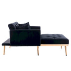 Chaise lounge chair/accent chair,Curved edges, padded with thick foam and upholstered with high-quality fabric