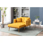 Chaise lounge chair/accent chair,Curved edges, padded with thick foam and upholstered with high-quality fabric