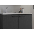 Napoles 2 Utility Sink with Cabinet, Stainless Steel Countertop, Interior Shelf