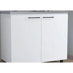 Napoles 2 Utility Sink with Cabinet, Stainless Steel Countertop, Interior Shelf