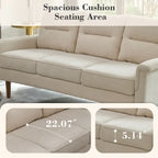 OVIOS Fluffy Cushion Wood Leg Indoor Sofa