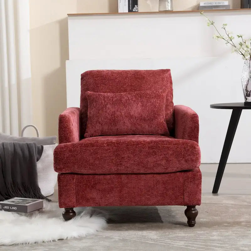 Wood Frame Armchair,Modern Accent Chair Lounge Chair for Living Room