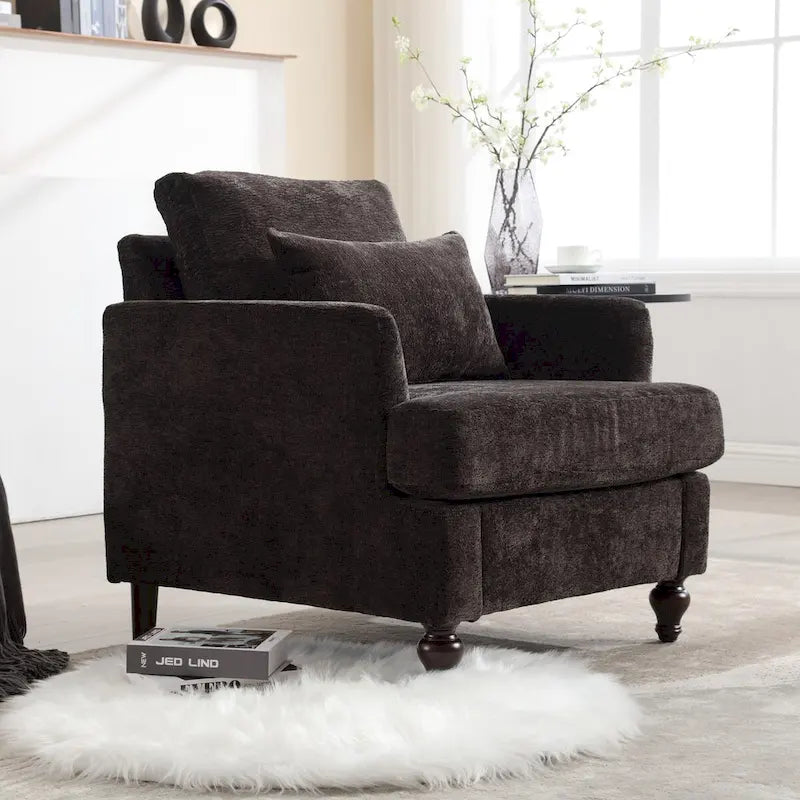 Wood Frame Armchair,Modern Accent Chair Lounge Chair for Living Room