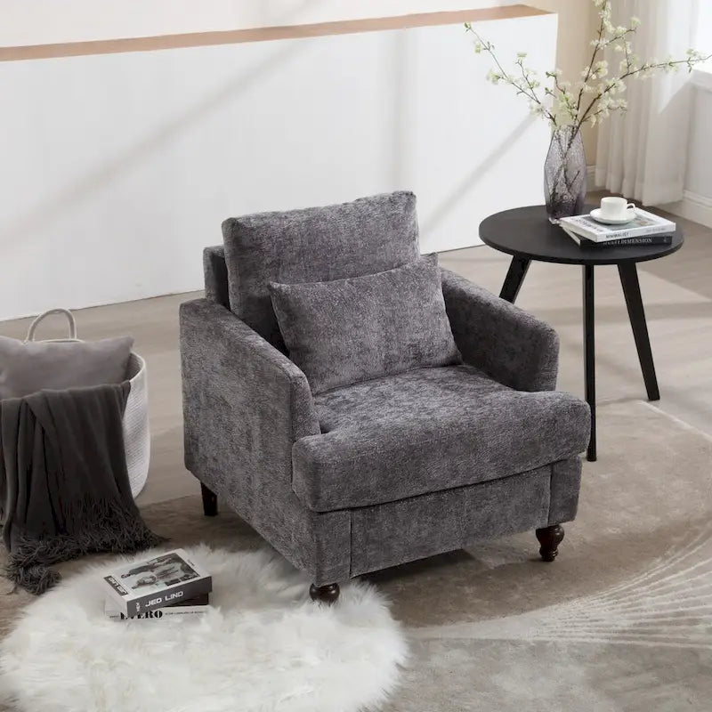 Wood Frame Armchair,Modern Accent Chair Lounge Chair for Living Room