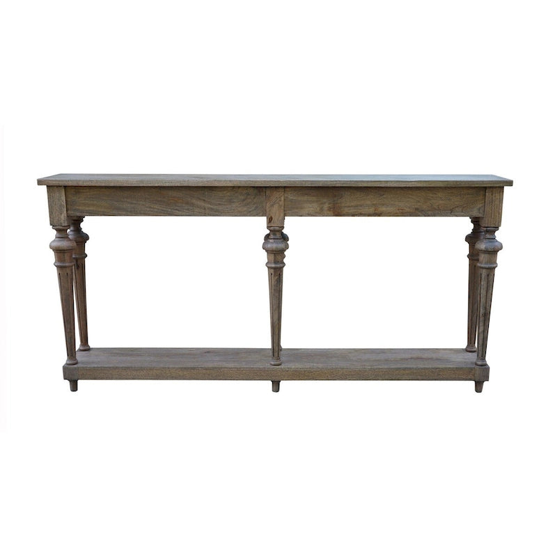 Arin 72-inch Traditional Turned Leg Console Table, Mango Hardwood