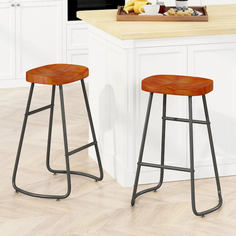 29.52 Stylish and Minimalist Bar Stools Set of 2, Counter Height Bar Stools, for Kitchen Island, Coffee Shop, Bar, Home Balcony
