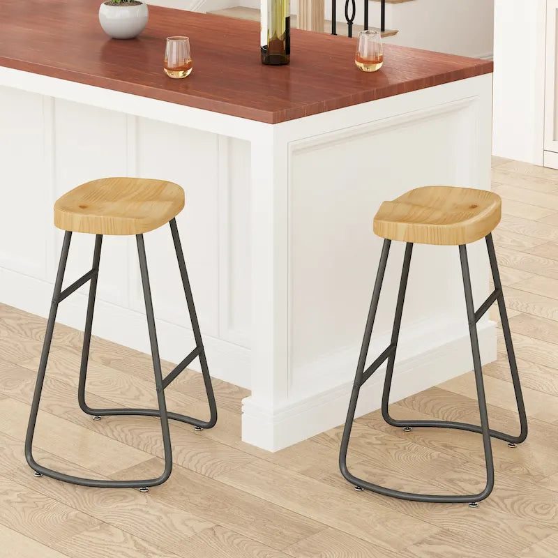 29.52 Stylish and Minimalist Bar Stools Set of 2, Counter Height Bar Stools, for Kitchen Island, Coffee Shop, Bar, Home Balcony