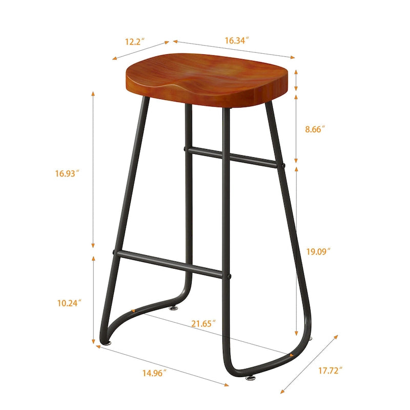 29.52 Stylish and Minimalist Bar Stools Set of 2, Counter Height Bar Stools, for Kitchen Island, Coffee Shop, Bar, Home Balcony