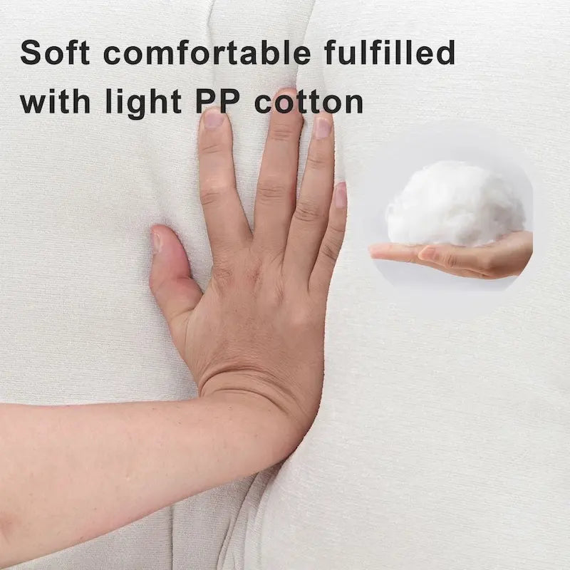 110*55 Modern U-Shaped Sectional Sofa with Waist Pillows,6-Seat Upholstered Symmetrical Sofa Furniture