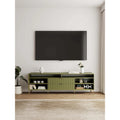 Manhattan Comfort Dumbo Mid-Century Modern TV Stand with 6 Shelves