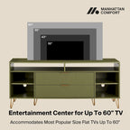 Manhattan Comfort Dumbo Mid-Century Modern TV Stand with 6 Shelves