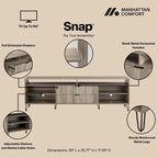 Manhattan Comfort Dumbo Mid-Century Modern TV Stand with 6 Shelves