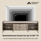 Manhattan Comfort Dumbo Mid-Century Modern TV Stand with 6 Shelves