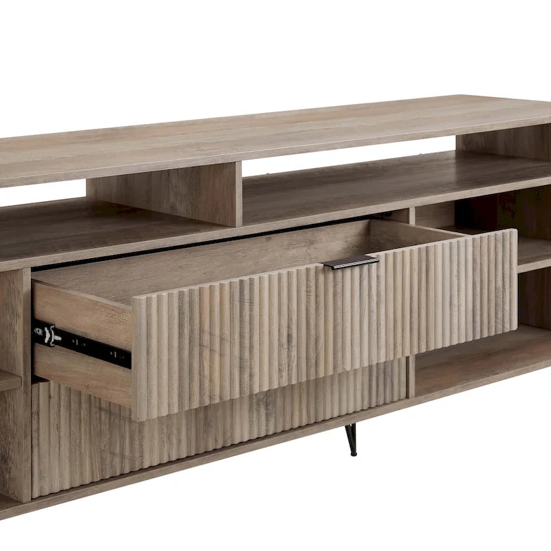 Manhattan Comfort Dumbo Mid-Century Modern TV Stand with 6 Shelves