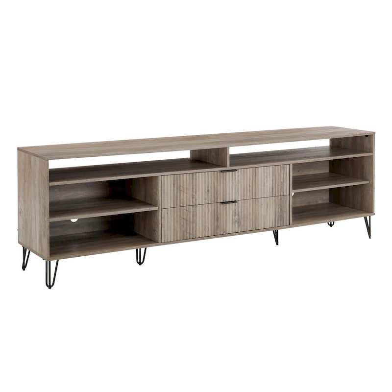 Manhattan Comfort Dumbo Mid-Century Modern TV Stand with 6 Shelves