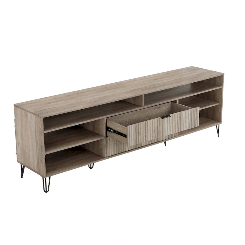 Manhattan Comfort Dumbo Mid-Century Modern TV Stand with 6 Shelves