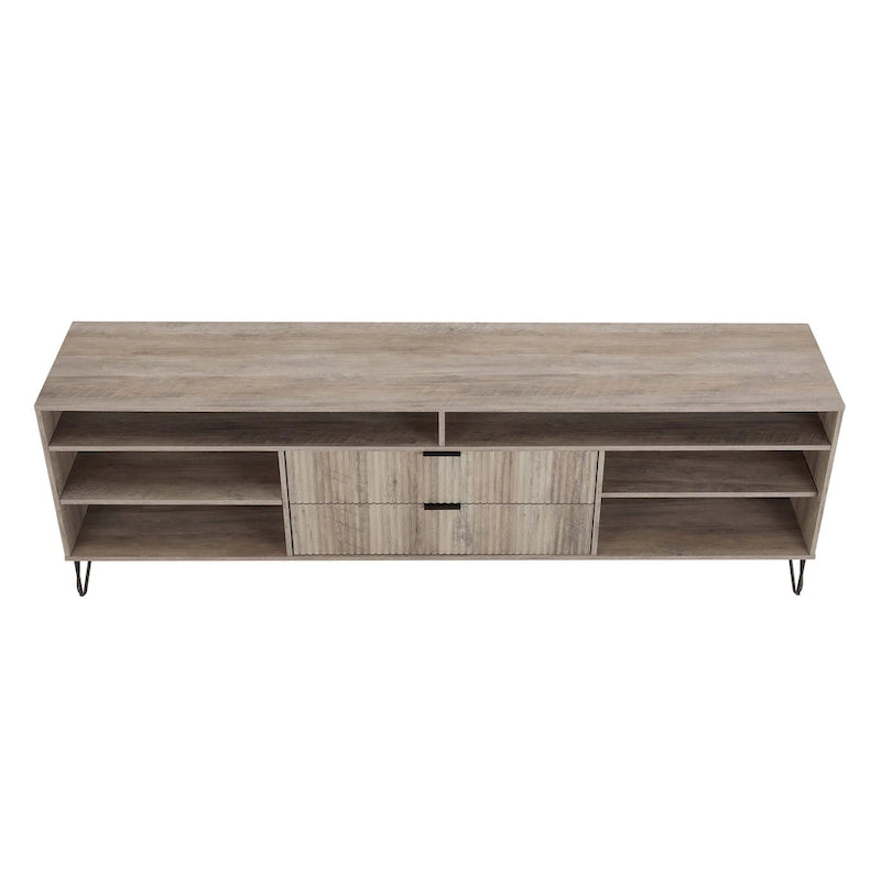 Manhattan Comfort Dumbo Mid-Century Modern TV Stand with 6 Shelves