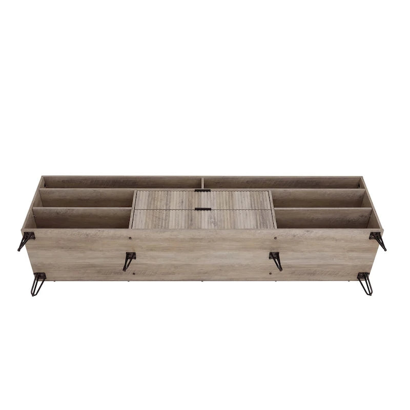 Manhattan Comfort Dumbo Mid-Century Modern TV Stand with 6 Shelves