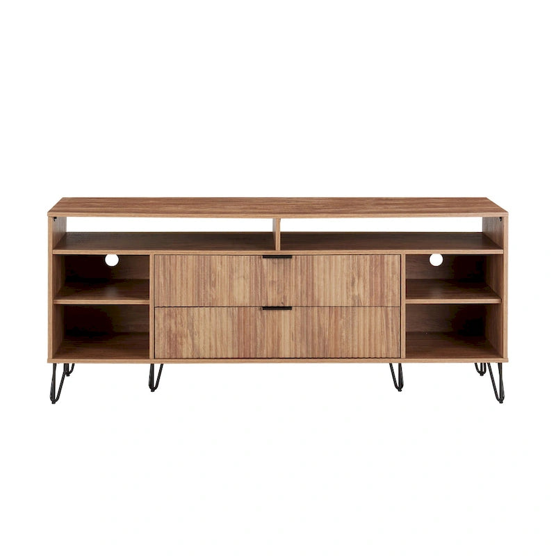 Manhattan Comfort Dumbo Mid-Century Modern TV Stand with 6 Shelves
