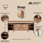 Manhattan Comfort Dumbo Mid-Century Modern TV Stand with 6 Shelves