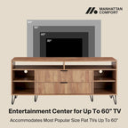 Manhattan Comfort Dumbo Mid-Century Modern TV Stand with 6 Shelves