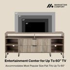 Manhattan Comfort Dumbo Mid-Century Modern TV Stand with 6 Shelves
