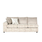 Roundhill Furniture Nason Wide Wale Corduroy Sectional Sofa Chaise with Armchair and Ottoman