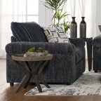Roundhill Furniture Nason Wide Wale Corduroy Sectional Sofa Chaise with Armchair and Ottoman