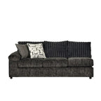 Roundhill Furniture Nason Wide Wale Corduroy Sectional Sofa Chaise with Armchair and Ottoman