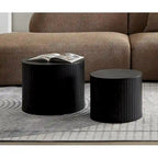 Nested Table Set 2 Pieces, Mdf Coffee Table Set Living Room