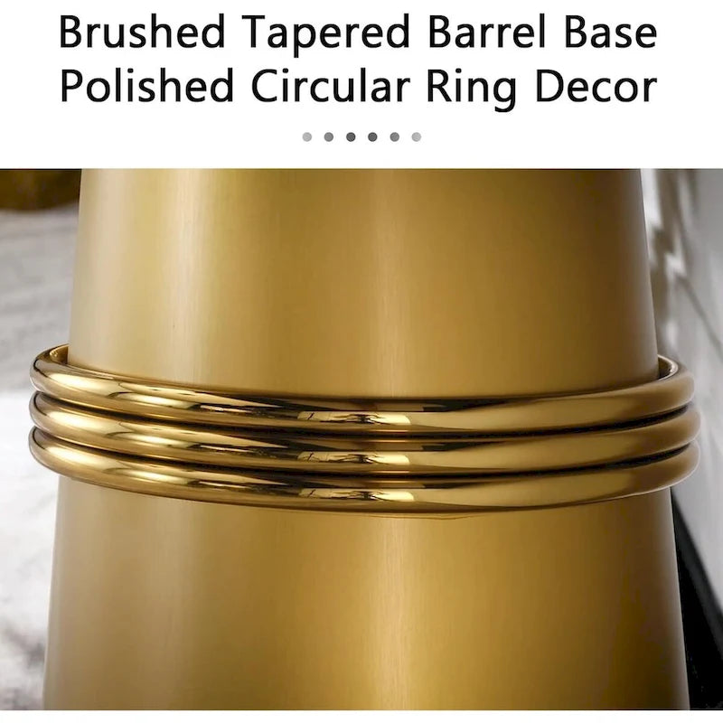 Glam 60 inch Rectangular Glass Console Table with Brushed Gold Stainless Steel Base